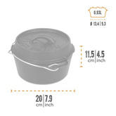 Petromax 0.93L Cast Iron Dutch oven